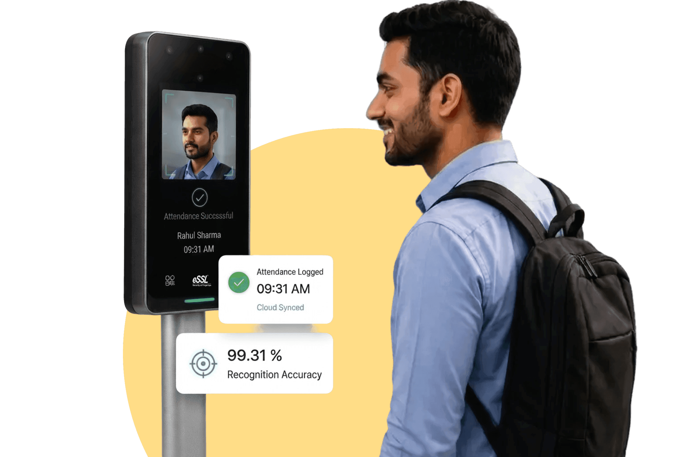 Attendance Verified By Face And Biometric, Recorded By The System