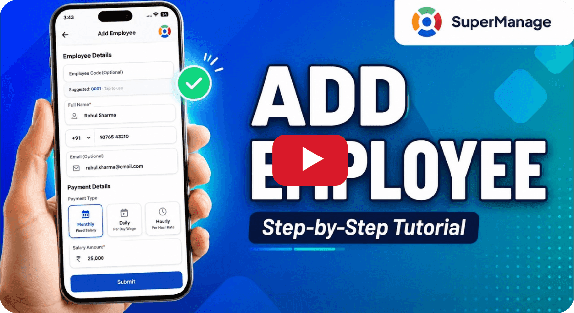 How to Add an Employee in SuperManage App | Step-by-Step Mobile Tutorial