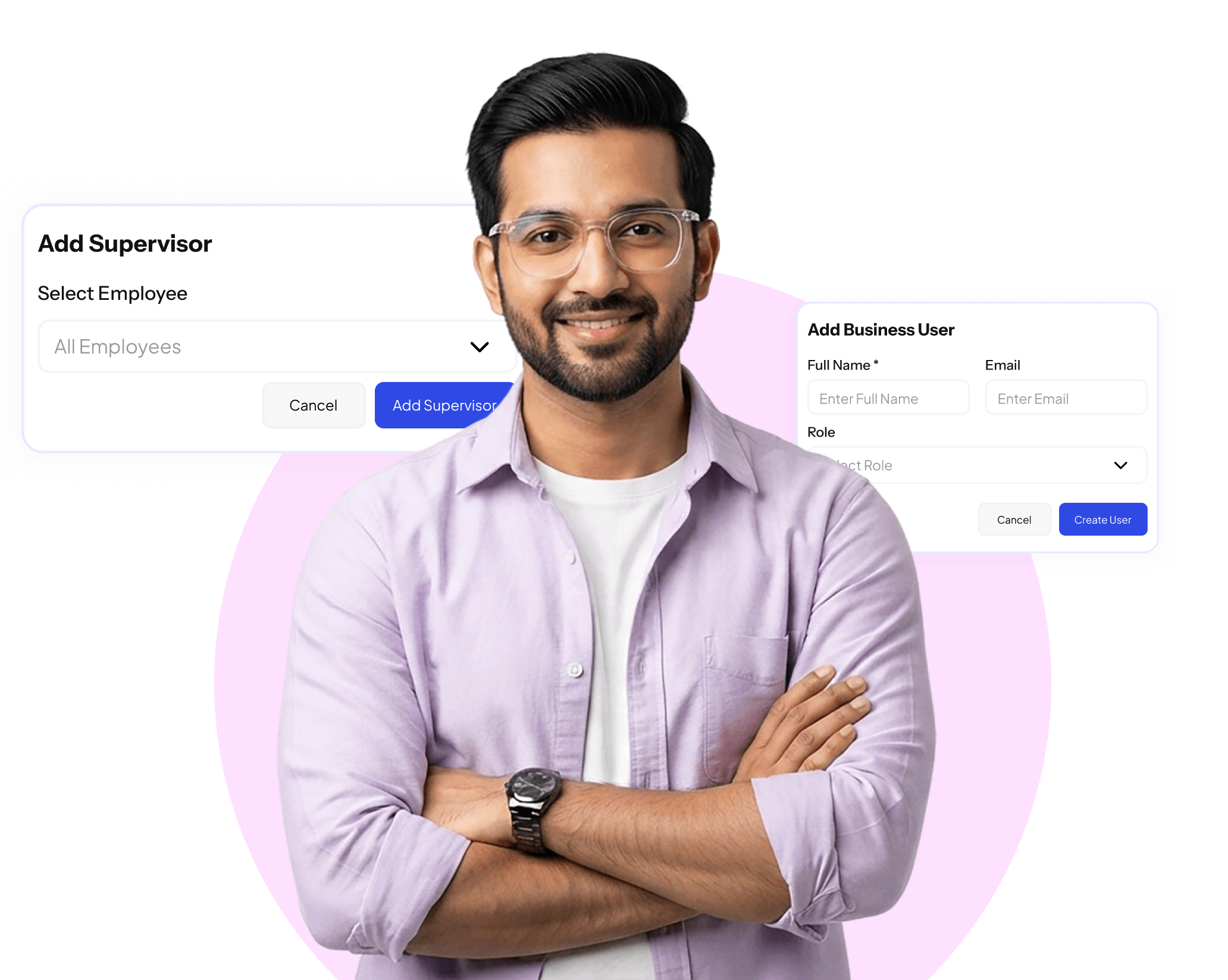 SuperManage HRMS covering attendance, documents, advances, approvals, rewards, and more